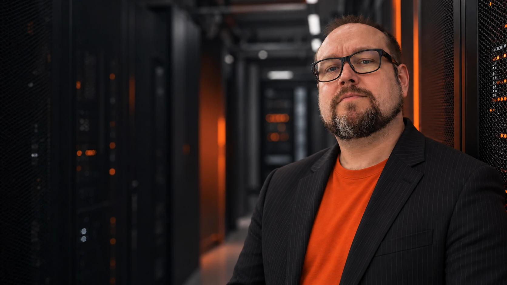 Über DAXS 1 Herbert Röblreiter im Serverraum.